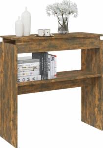 vidaXL Stolik konsolowy, przydymiony dąb, 80x30x80 cm 5