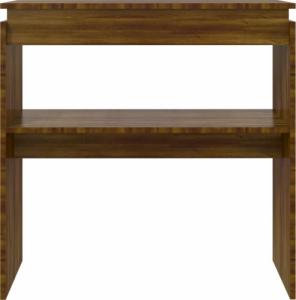 vidaXL Stolik konsolowy, brązowy dąb, 80x30x80 cm 3