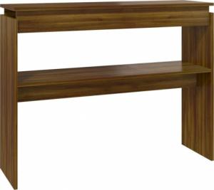 vidaXL Stolik konsolowy, brązowy dąb, 102x30x80 cm 2