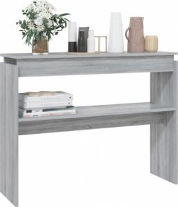 vidaXL Stolik konsolowy, szary dąb sonoma, 102x30x80 cm 5