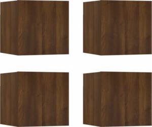 vidaXL vidaXL Wiszące szafki TV, 4 szt., brązowy dąb, 30,5x30x30 cm 2