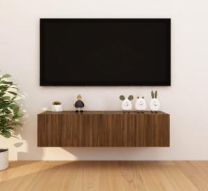 vidaXL vidaXL Wiszące szafki TV, 4 szt., brązowy dąb, 30,5x30x30 cm 4