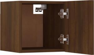 vidaXL vidaXL Wiszące szafki TV, 4 szt., brązowy dąb, 30,5x30x30 cm 10