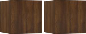 vidaXL vidaXL Wiszące szafki TV, 2 szt., brązowy dąb, 30,5x30x30 cm 2