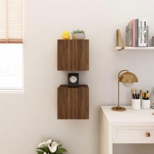 vidaXL vidaXL Wiszące szafki TV, 2 szt., brązowy dąb, 30,5x30x30 cm 4