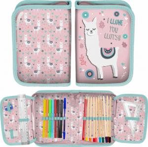 Paso Zestaw szkolny tornister, piórnik z wyposażeniem Lama I Love you lots! 6