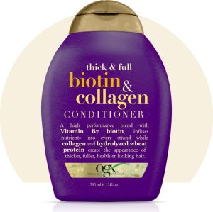 Organix Cosmetix Biotin & Collagen Conditioner - odżywka z biotyną i kolagenem dodająca włosom objętości 385ml 1