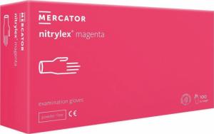 Mercator Medical Rękawice nitrylowe nitrylex magenta roz. L 100 szt 1