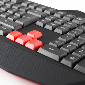 Klawiatura Modecom Volcano MC-GK1 Przewodowa Czarno-czerwona HU (K-MC-0GK1-150-U-CR) 5