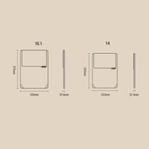 Etui Nillkin Nillkin 3w1 pokrowiec na MacBooka 16'' etui torba na laptopa podstawka podkładka pod mysz czarno-biały 18