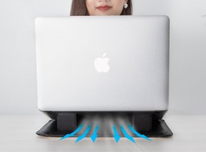 Etui Nillkin Nillkin 2w1 pokrowiec na MacBooka 16`` etui torba na laptopa podstawka szary 10