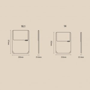 Etui Nillkin Nillkin 3w1 pokrowiec na MacBooka 14`` etui torba na laptopa podstawka podkładka pod mysz czarno-biały 16