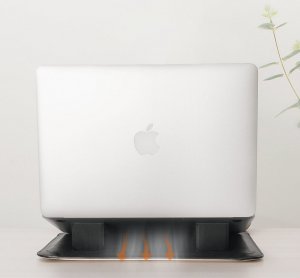 Etui Nillkin Nillkin 3w1 pokrowiec na MacBooka 14`` etui torba na laptopa podstawka podkładka pod mysz czarno-biały 9