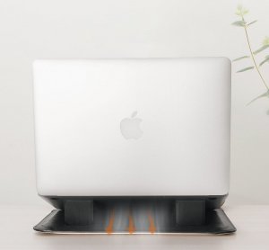 Etui Nillkin Nillkin 2w1 pokrowiec na MacBooka 14`` etui torba na laptopa podstawka czarno-biały 10