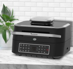 Grill elektryczny TurboTronic Grill elektryczny TurboTronic frytownica air fryer 1800w 5,5L Srebrny 6