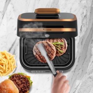 Grill elektryczny TurboTronic Grill elektryczny TurboTronic frytownica air fryer 1800w 5,5L Złoty 7