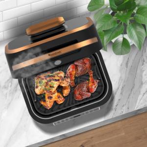 Grill elektryczny TurboTronic Grill elektryczny TurboTronic frytownica air fryer 1800w 5,5L Złoty 9