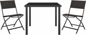 vidaXL vidaXL 3-częściowy zestaw mebli ogrodowych, stalowy 3