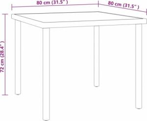 vidaXL vidaXL 3-częściowy zestaw mebli ogrodowych, stalowy 8