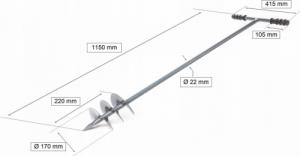 Kotarbau Świder ręczny do gleby 170mm 2
