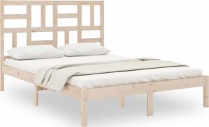 vidaXL Rama łóżka, lite drewno, 135x190 cm, podwójna 2