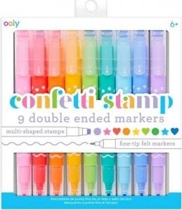 Ooly Flamastry dwustronne ze stempelkami Confetti Stamp 1