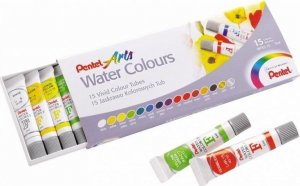 Farby akwarelowe w tubach 15 kolorów PENTEL 1
