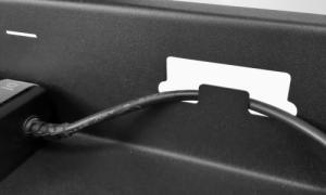 Organizer Wojtap Organizer kabli pod biurko 800x130x80 mm otwarty czarny + taśma rzepowa + listwa zasilająca 9