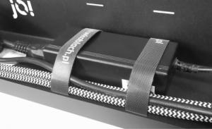 Organizer Wojtap Organizer kabli pod biurko 800x130x80 mm czarny - otwarty + taśma rzepowa 5