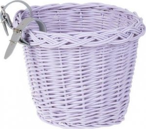 WickerPL Akcesoria rowerowe Kosz na rower dziecięcy w kolorze lawendowym 27x22 H17 cm 3