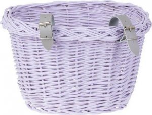 WickerPL Akcesoria rowerowe Kosz na rower dziecięcy w kolorze lawendowym 27x22 H17 cm 4