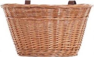 WickerPL Wikliniowy Kosz na Rower + 2 Paski skórzane 35x30 H23 cm 5
