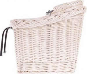 WickerPL Wiklinowy Kosz Rowerowy Wybielany 46x34 H23/28 cm 2