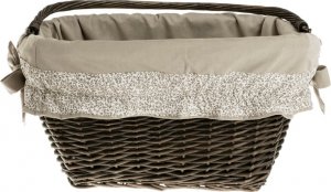 WickerPL Wiklinowy kosz rowerowy z obszyciem 46x34 H23/28 cm 4