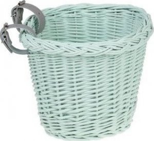 WickerPL akcesoria rowerowe Kosz na rower dziecięcy w kolorze miętowym 27x22 H17 cm 2