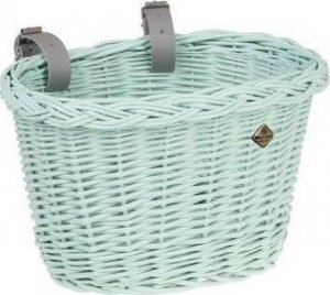 WickerPL akcesoria rowerowe Kosz na rower dziecięcy w kolorze miętowym 27x22 H17 cm 4