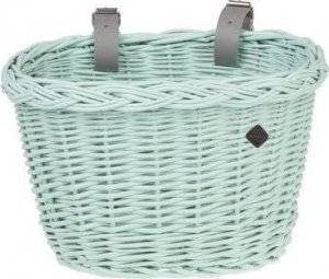 WickerPL akcesoria rowerowe Kosz na rower dziecięcy w kolorze miętowym 27x22 H17 cm 5