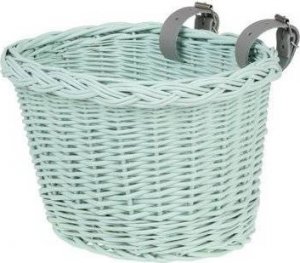 WickerPL akcesoria rowerowe Kosz na rower dziecięcy w kolorze miętowym 27x22 H17 cm 6