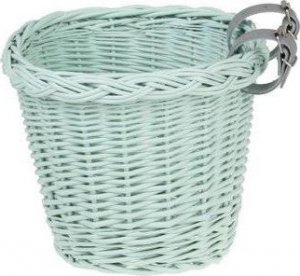 WickerPL akcesoria rowerowe Kosz na rower dziecięcy w kolorze miętowym 27x22 H17 cm 9