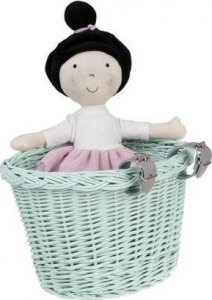 WickerPL akcesoria rowerowe Kosz na rower dziecięcy w kolorze miętowym 27x22 H17 cm 10