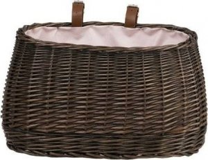 WickerPL AKCESORIA ROWEROWE KOSZ NA ROWER Z PASKAMI SKÓRZANYMI I OBSZYCIEM 35X17 H19 CM 3