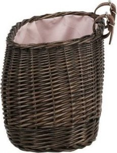 WickerPL AKCESORIA ROWEROWE KOSZ NA ROWER Z PASKAMI SKÓRZANYMI I OBSZYCIEM 35X17 H19 CM 5