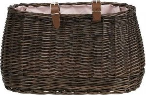 WickerPL AKCESORIA ROWEROWE KOSZ NA ROWER Z PASKAMI SKÓRZANYMI I OBSZYCIEM 35X17 H19 CM 6
