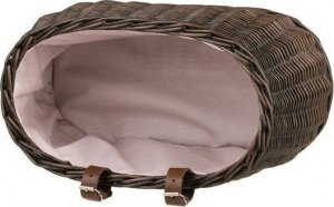 WickerPL AKCESORIA ROWEROWE KOSZ NA ROWER Z PASKAMI SKÓRZANYMI I OBSZYCIEM 35X17 H19 CM 7