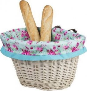 WickerPL AKCESORIA ROWEROWE KOSZ NA ROWER Z PASKAMI SKÓRZANYMI I OBSZYCIEM 35X30 H23 CM 2