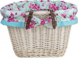 WickerPL AKCESORIA ROWEROWE KOSZ NA ROWER Z PASKAMI SKÓRZANYMI I OBSZYCIEM 35X30 H23 CM 5