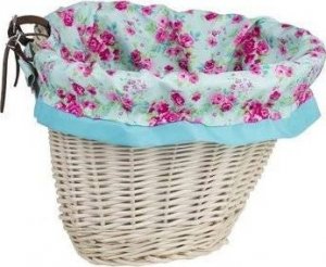 WickerPL AKCESORIA ROWEROWE KOSZ NA ROWER Z PASKAMI SKÓRZANYMI I OBSZYCIEM 35X30 H23 CM 6