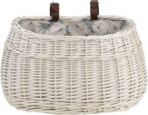 WickerPL AKCESORIA ROWEROWE KOSZ NA ROWER Z WIKLINY OBSZYTY  35x17 H19 cm 2