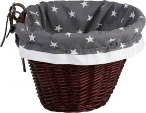 WickerPL WIKLINOWY KOSZ NA ROWER OBSZYTY KOSZ ROWEROWY MONTOWANY NA KIEROWNICY z dwoma skóranymi paskami 42X37 H24 CM 3