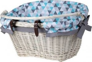 WickerPL WIKLINOWY WYBIELANY KOSZ NA ROWER KOSZ ROWEROWY Z PASKAMI SKÓRZANYMI I OBSZYCIEM 46X34 H23/28 CM 8